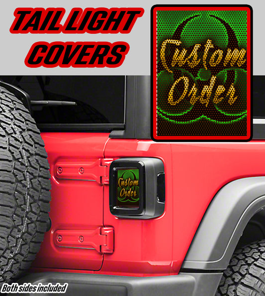 Custom design Taillight cover decal