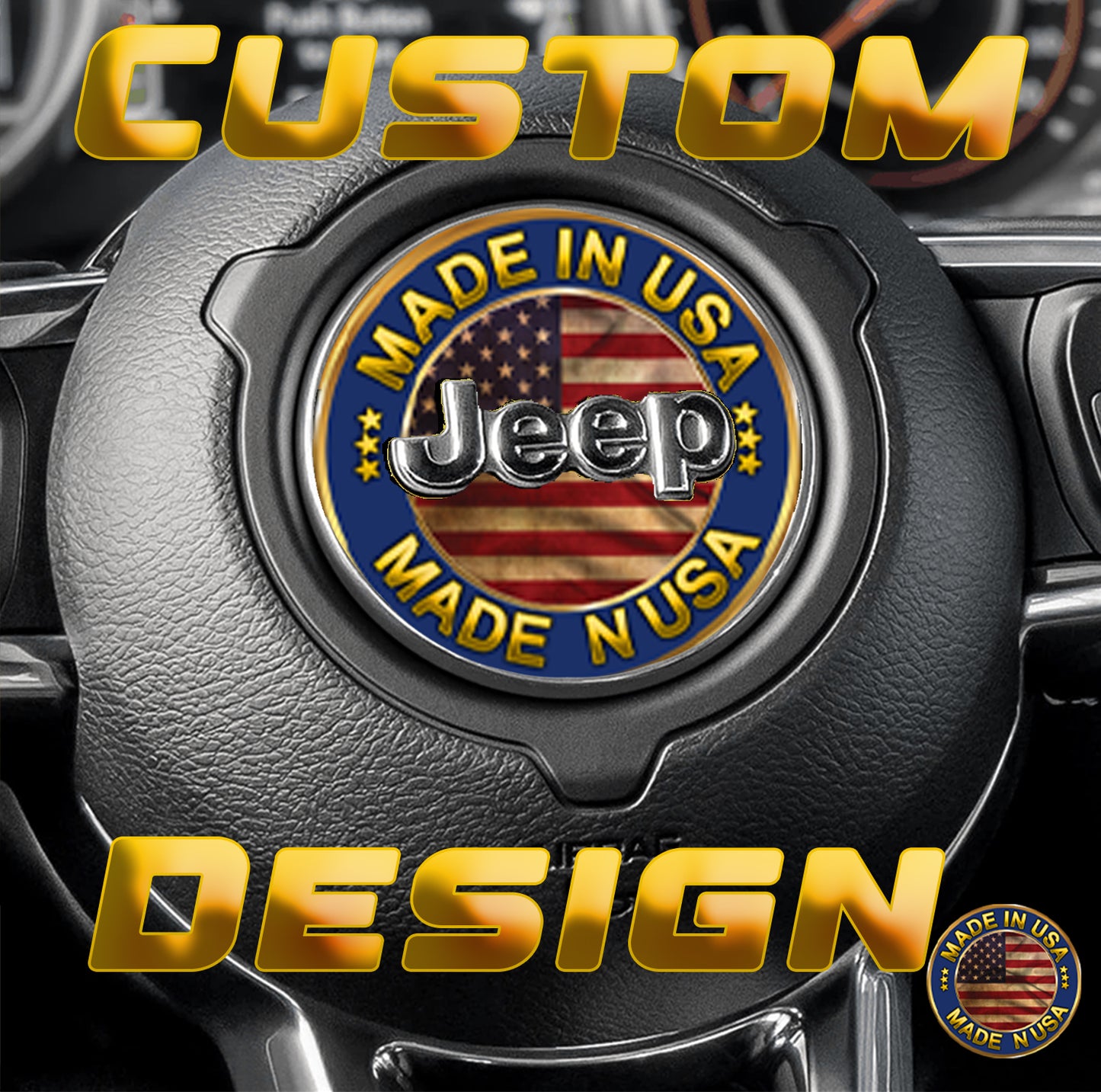 Steering wheel decal custom design