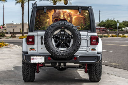 Dinasaur Rear window see through graphic.