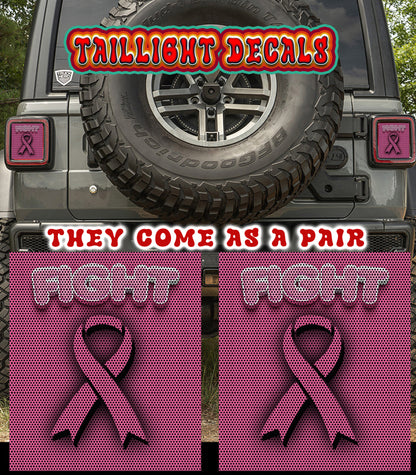 Fight Cancer Taillight cover decal
