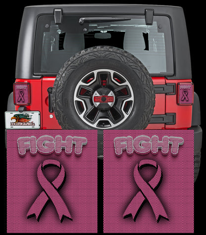 Fight Cancer Taillight cover decal