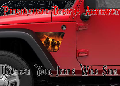 Firefighters JK fender Decals fits 2007-2018