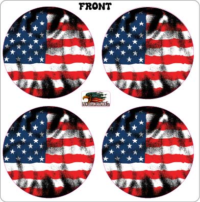 Inside vent decals American Flag decal