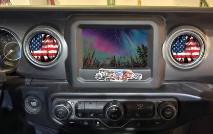 Inside vent decals American Flag decal