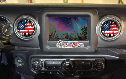 Inside vent decals American Flag decal