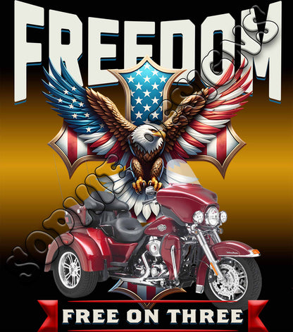 Freedom free on three cross Red trike