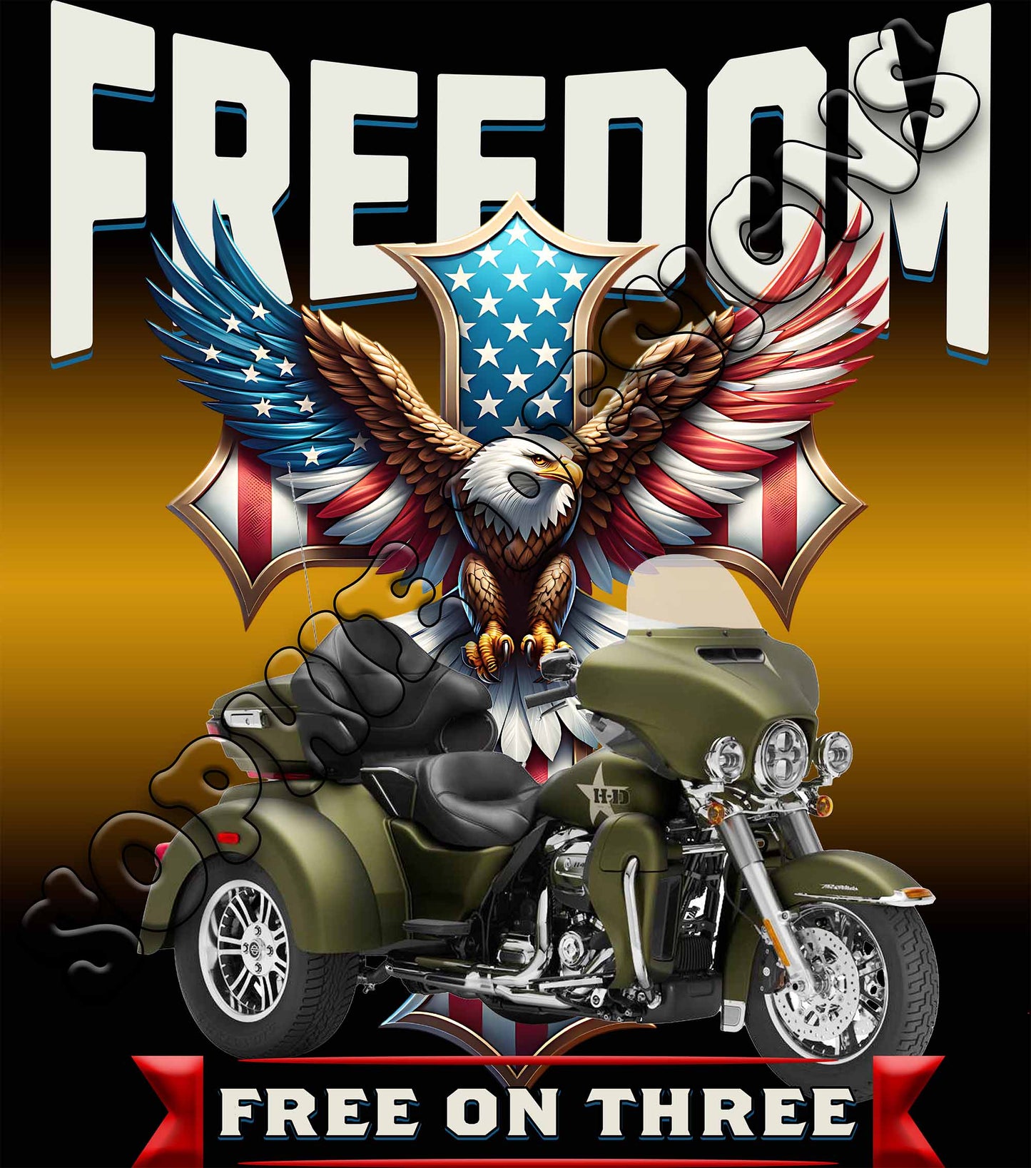 Freedom free on three cross Green trike