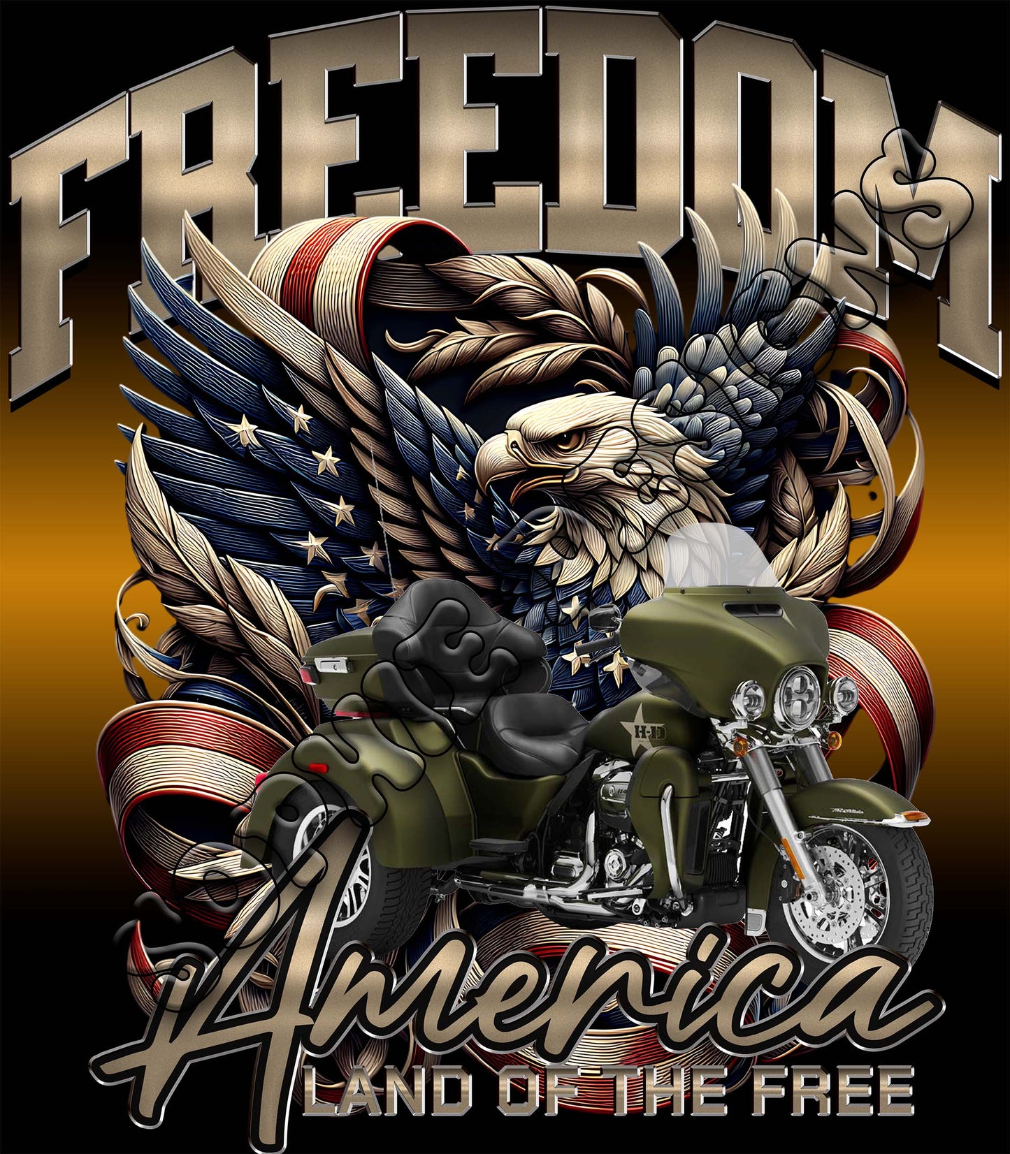 Freedom America Land of the free green trike