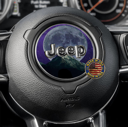 Steering wheel decal Mountain Moon