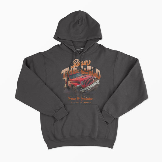 Roam The Wild Off-Road Adventure Hoodie, Graphic Print, Free to Wander Design