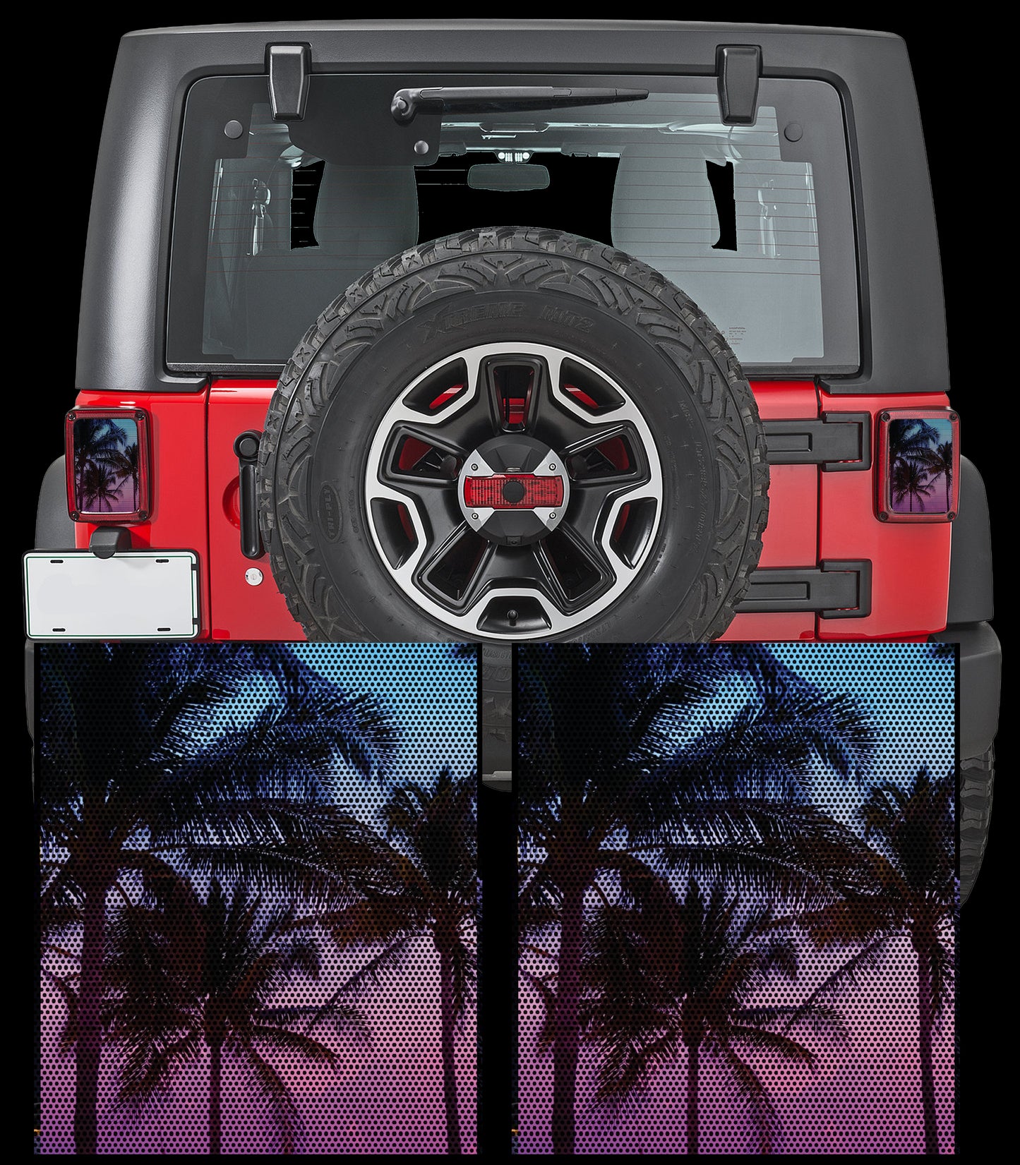 Island Palms taillights cover decal