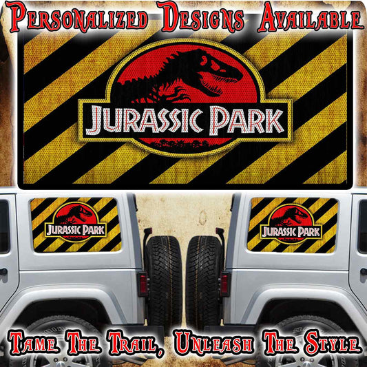 JURASSIC PARK Rear quarter window see through graphic.