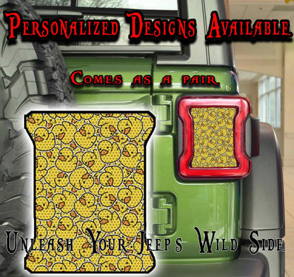 Yellow ducks Taillight cover decal
