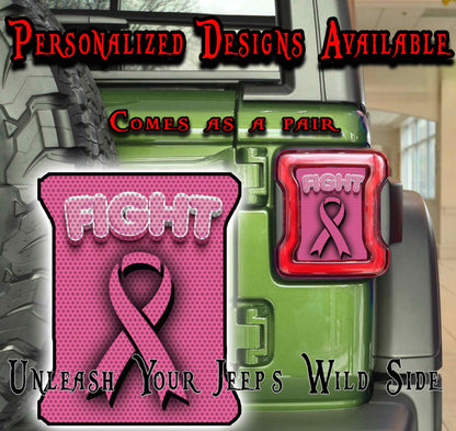 Fight Cancer Taillight cover decal