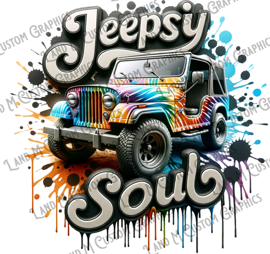 DTF transfer Jeepsy soul (shirt not included)