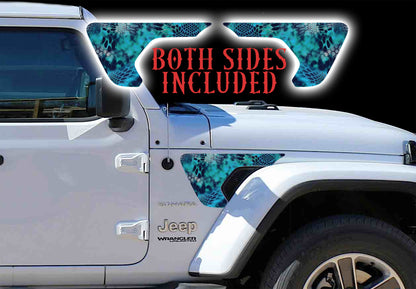 Kryptek blue fender vent for the JL or JT 2018 or newer