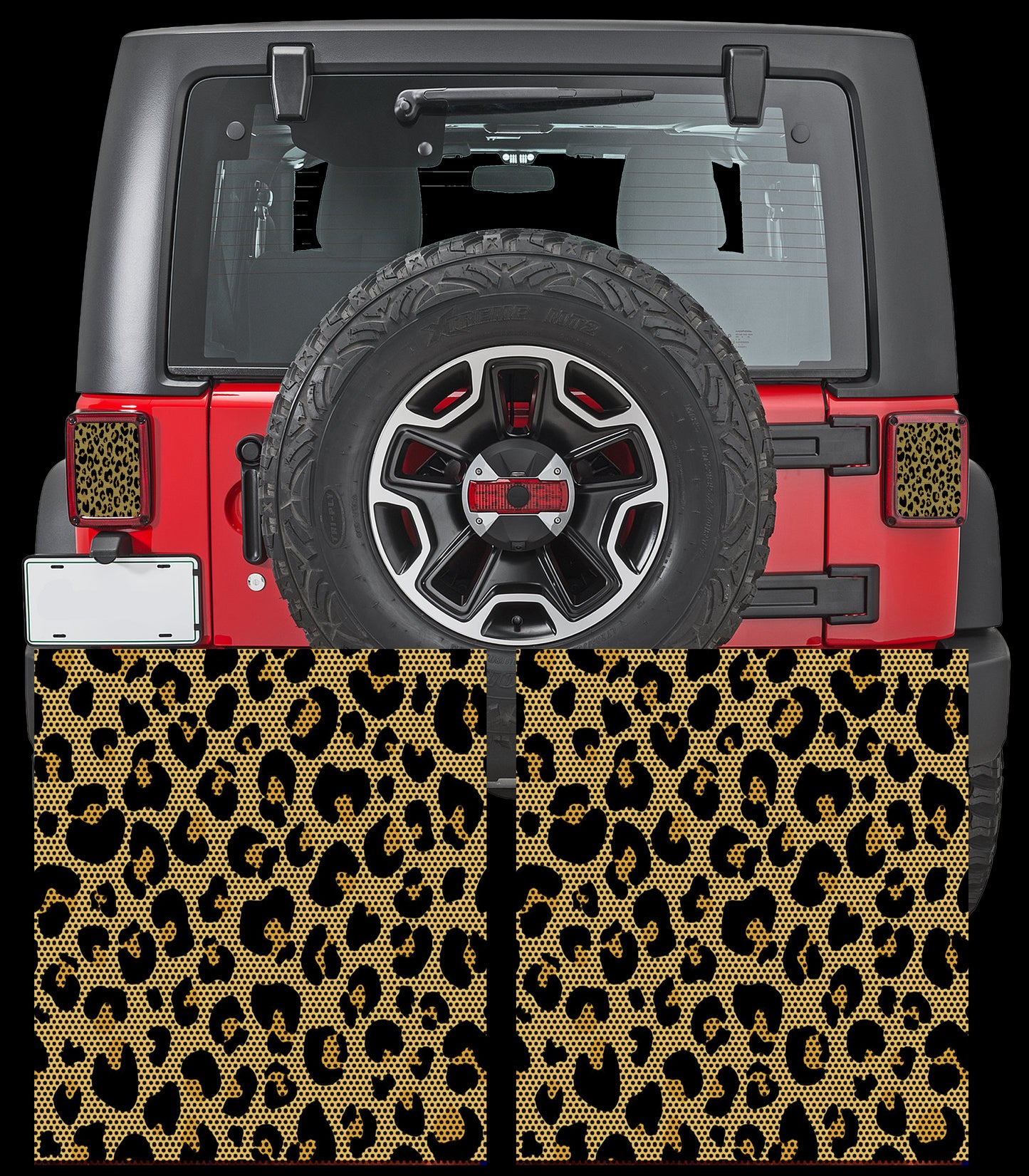 Lepard print Taillight cover decal