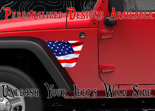 America JK fender Decals fits 2007-2018