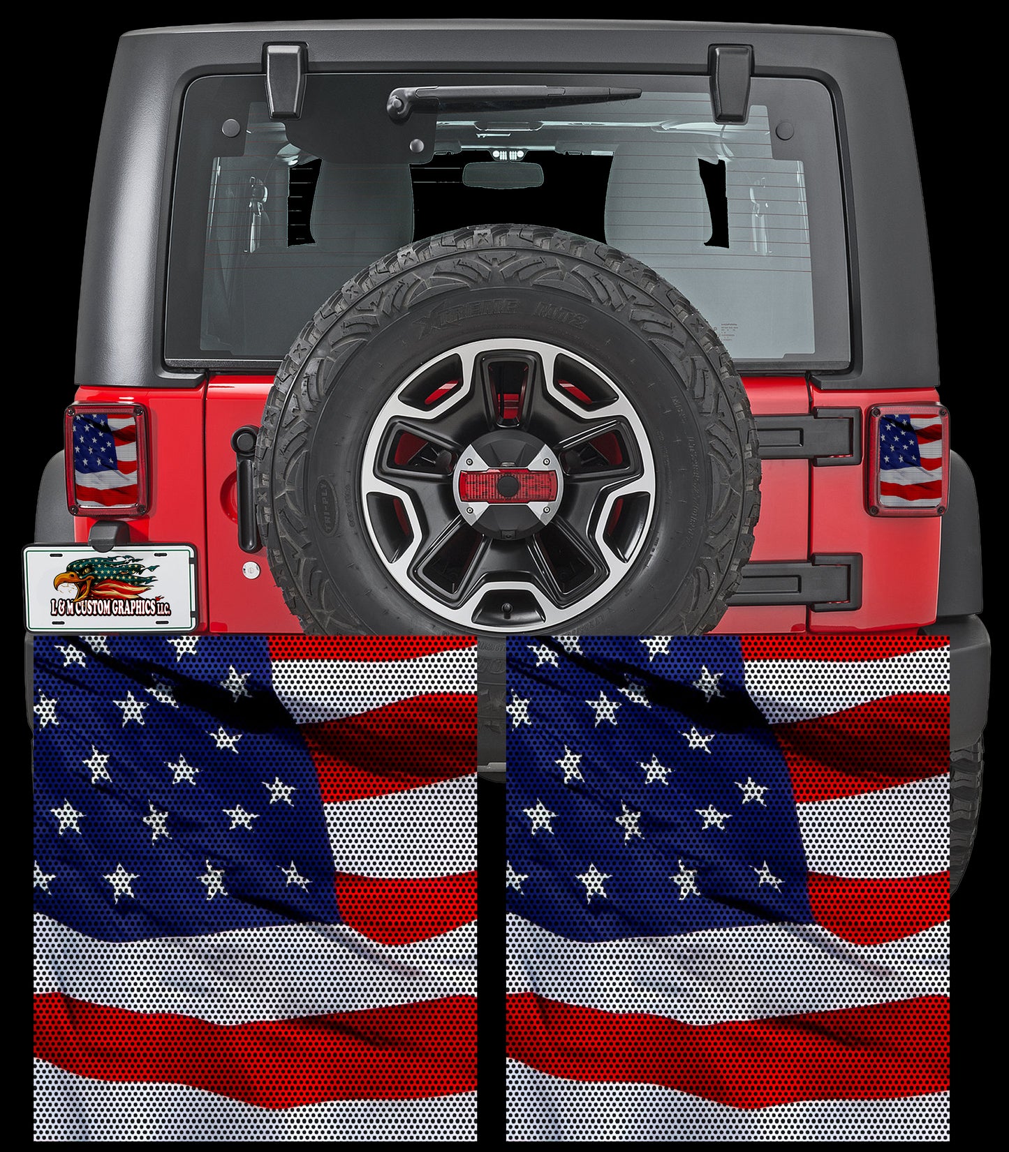 Merica Taillight cover decal