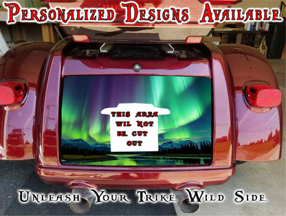 Northern lights Harley Davidson Tri Glide trunk decal