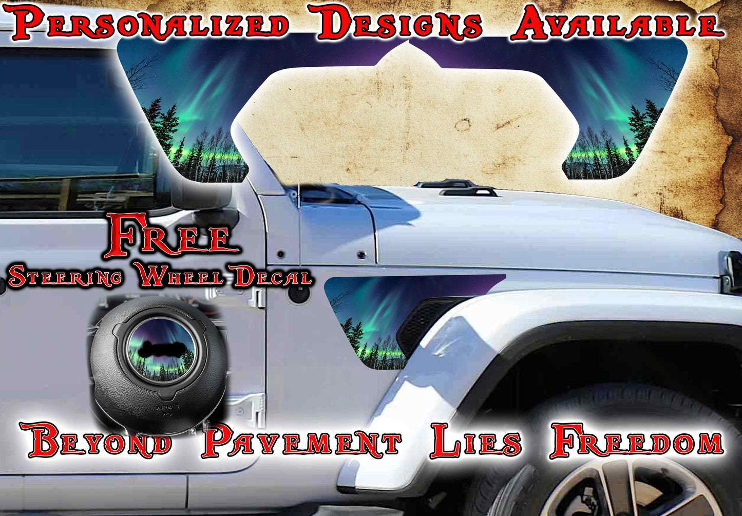 fender vent for the JL or JT 2018 or newer Northern lights