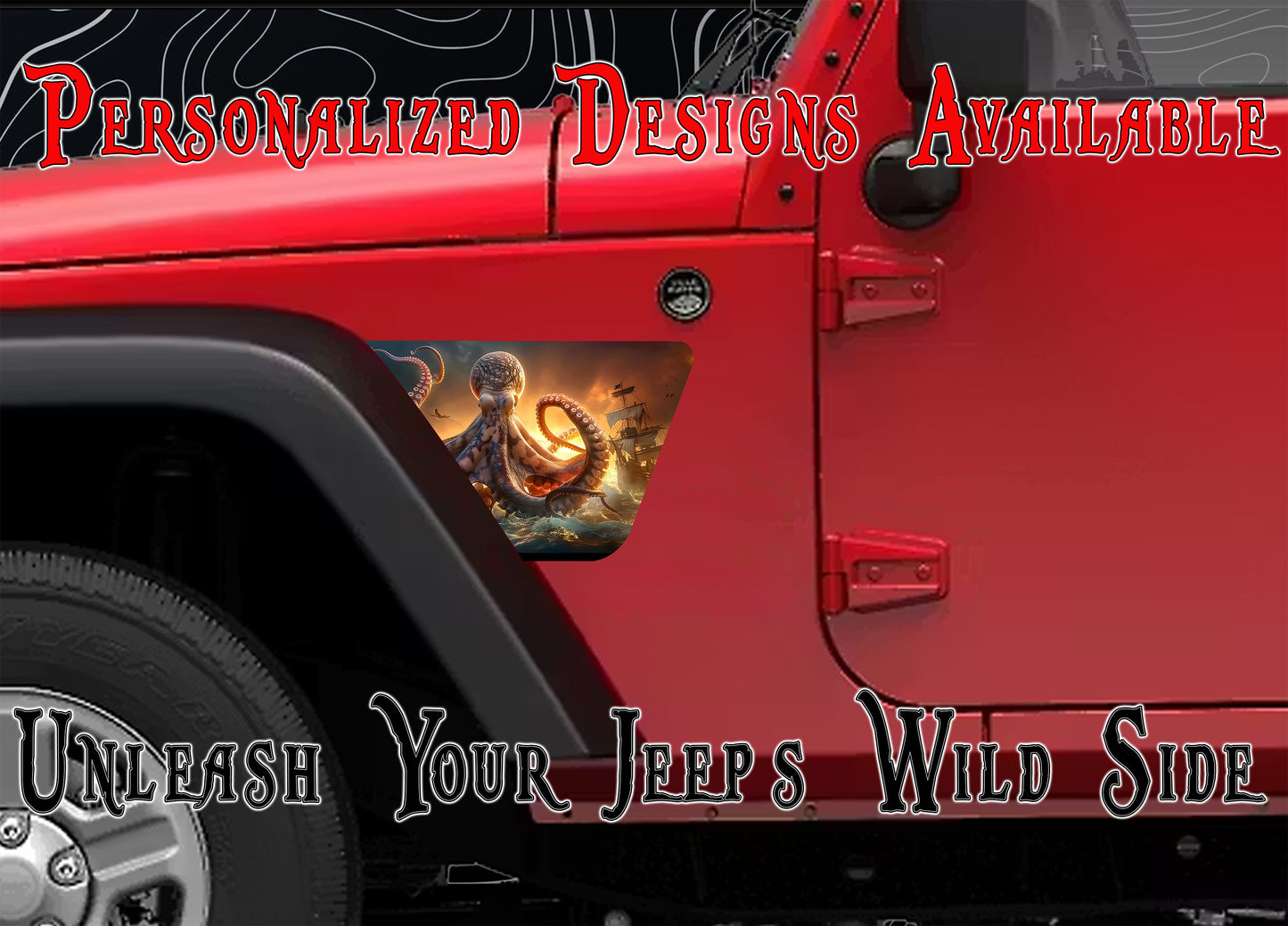 octopus JK fender Decals fits 2007-2018