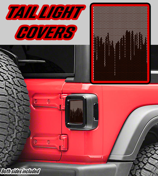 Gray paint Taillight cover decal