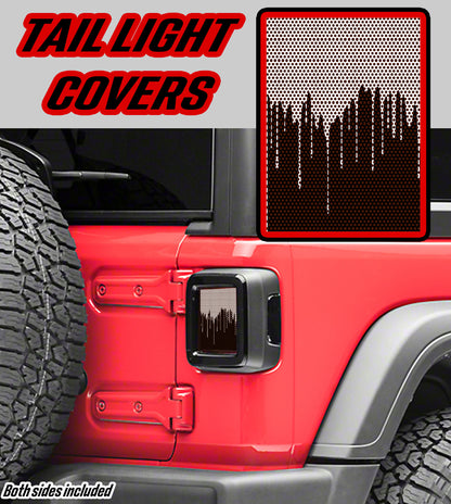 White paint Taillight cover decal
