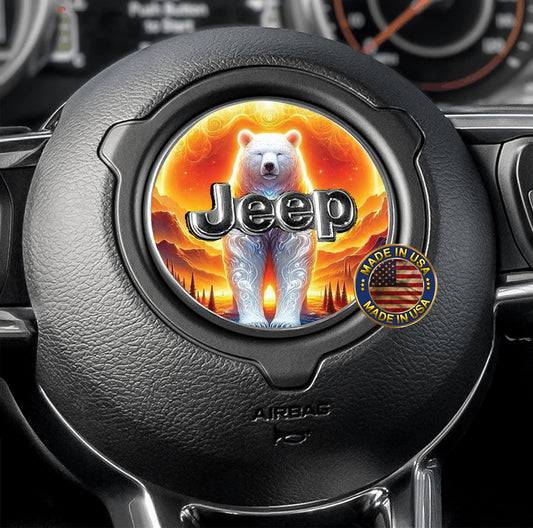 Steering wheel decal Polar bear
