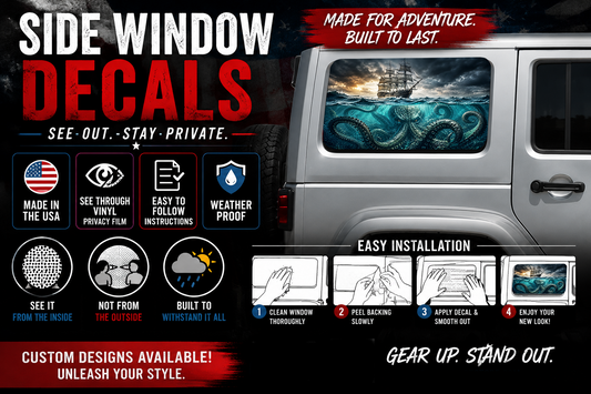 Kraken Rear quarter window see through graphic. 100142
