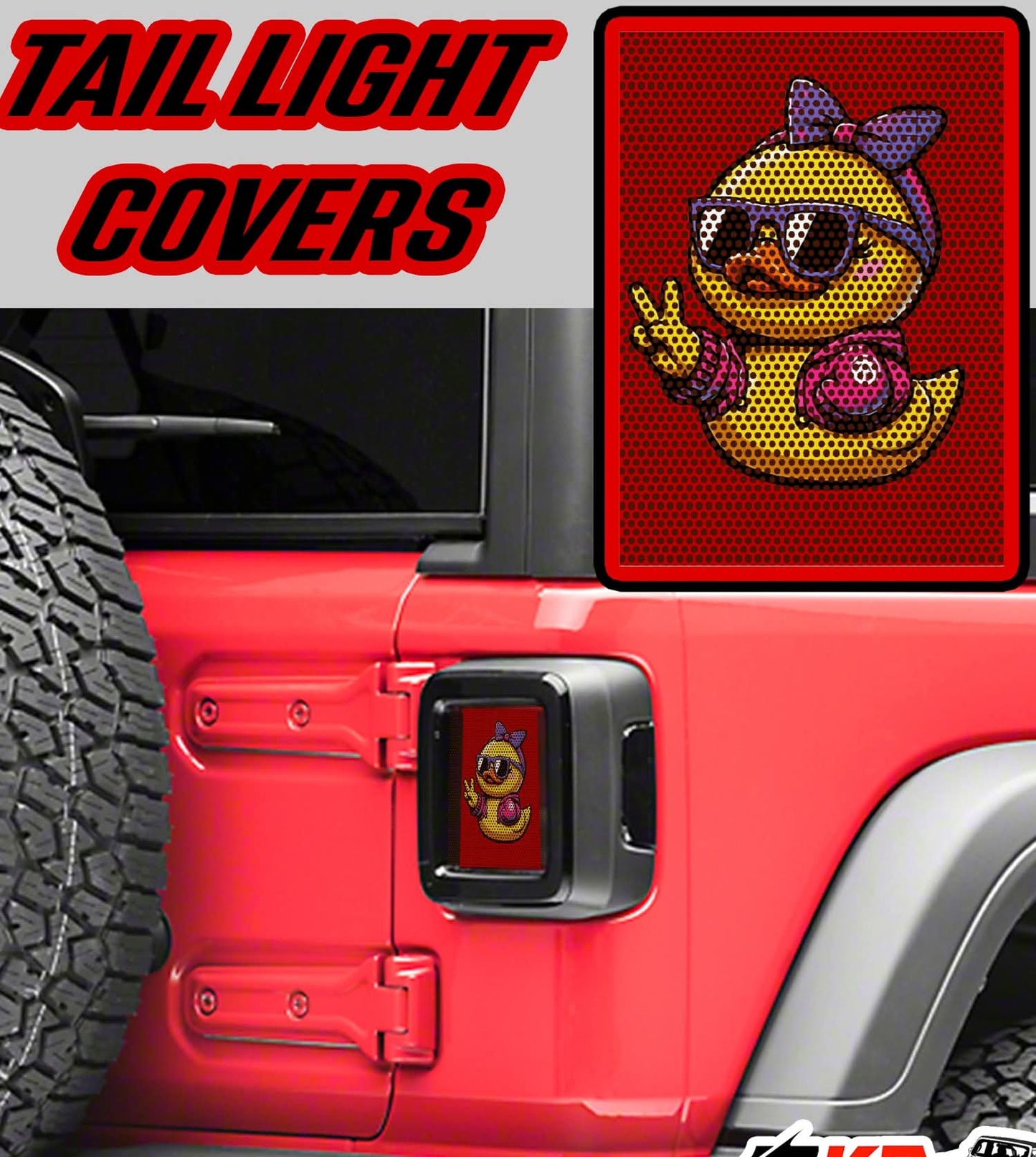 Peace duck Taillight cover decal