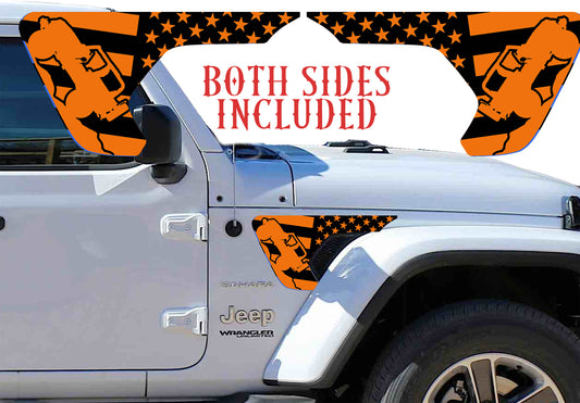 Rock crawler Orange fender vent for the JL or JT 2018 or newer