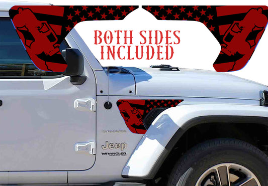 Rock crawler red fender vent for the JL or JT 2018 or newer