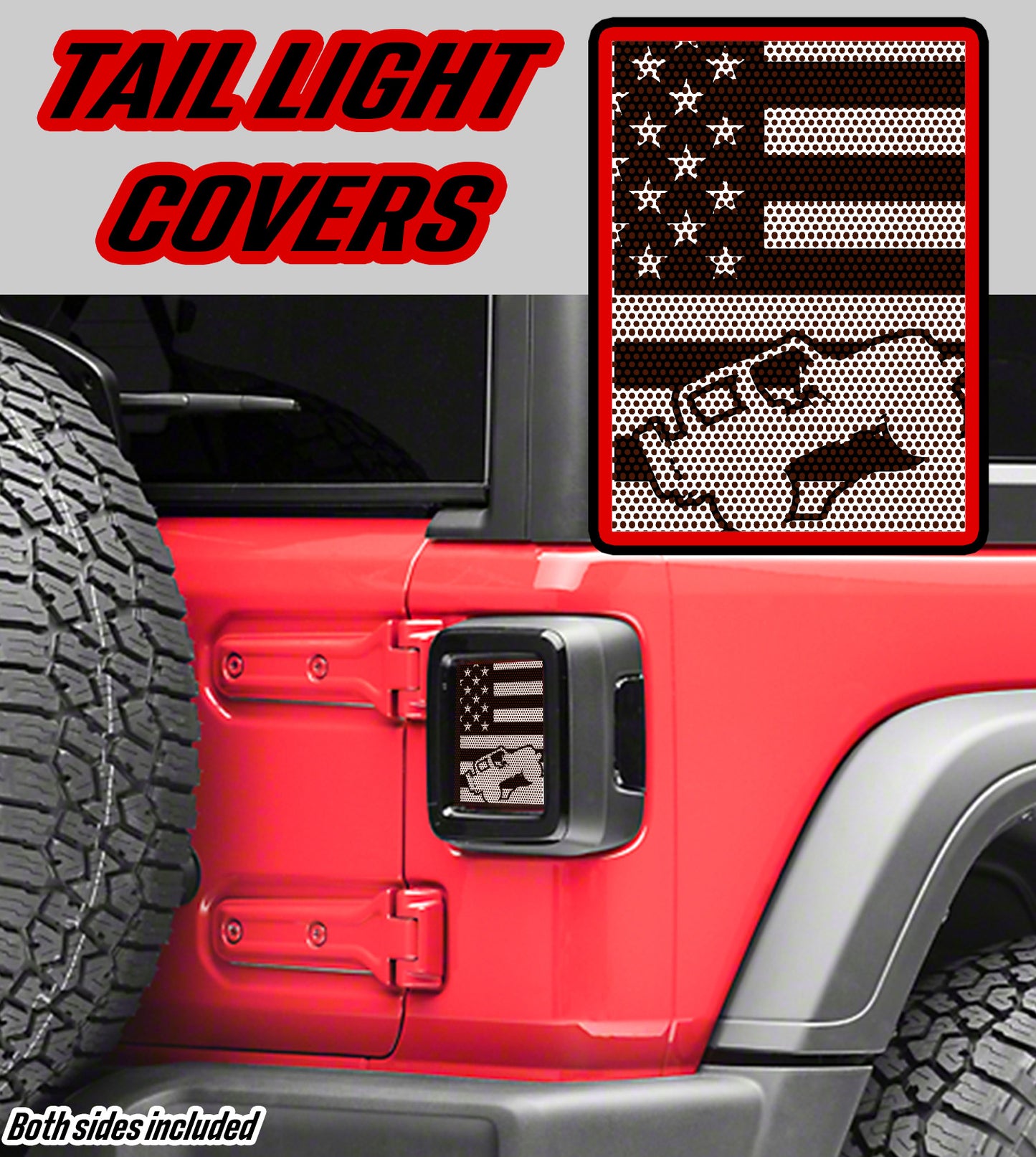 White Rock crawler Taillight cover decal