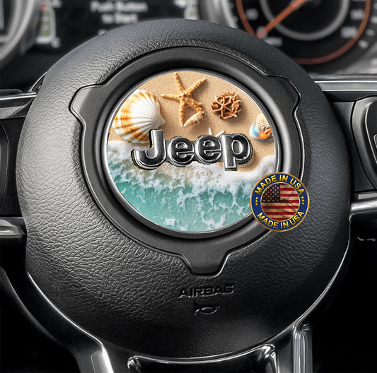 Steering wheel decal Sea shells
