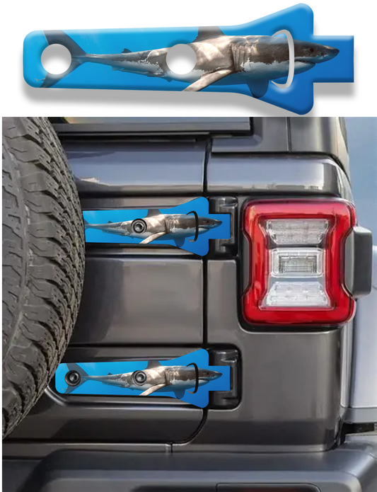 Rear gate hinge decal Shark