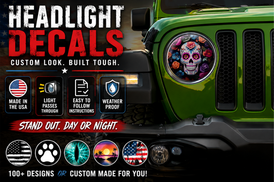 sugar skull  for a round beast headlight decal.