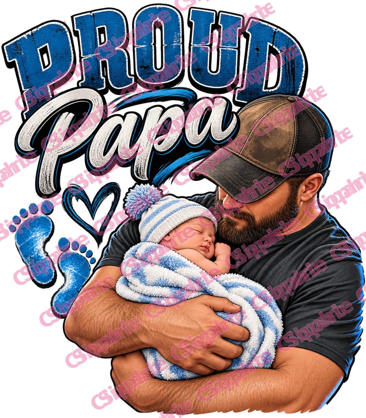 Sophie Clipart Proud Papa baby boy watermarked PNG preview