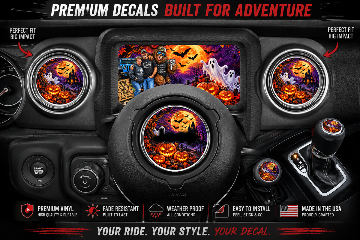 Steering wheel decal Halloween