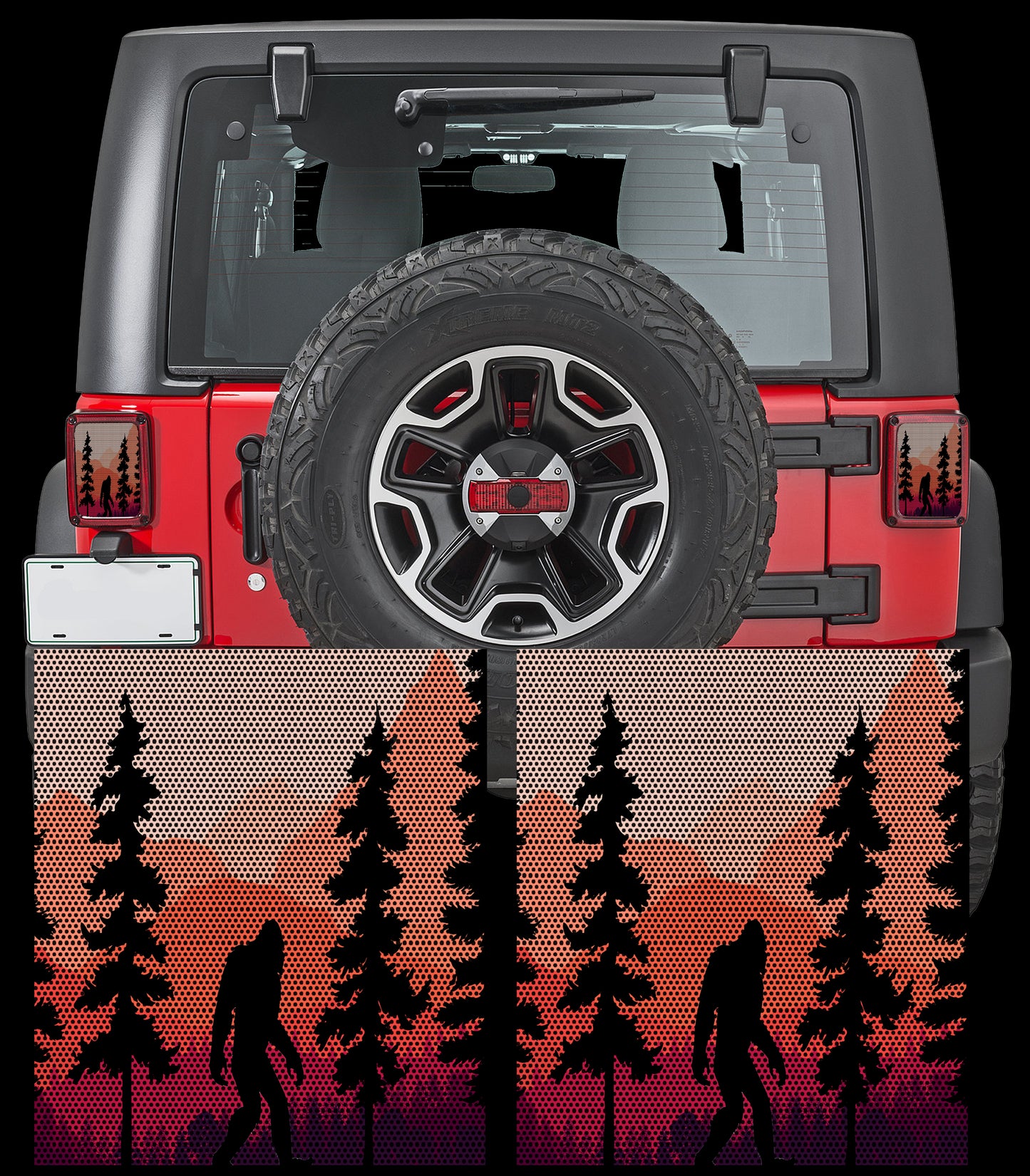Sasquatch Taillight cover decal