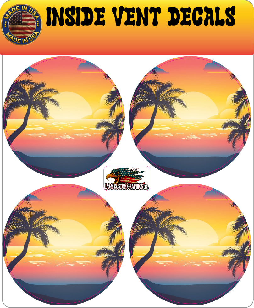 Inside vent decals Sunrise beach