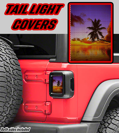 Sunset beach Taillight cover decal