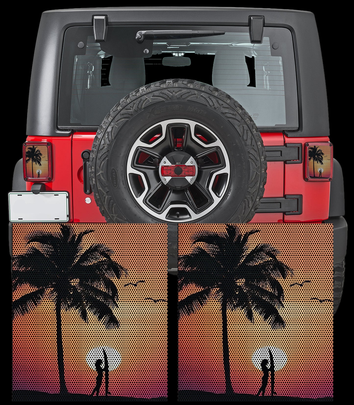 Surfs up Taillight cover decal