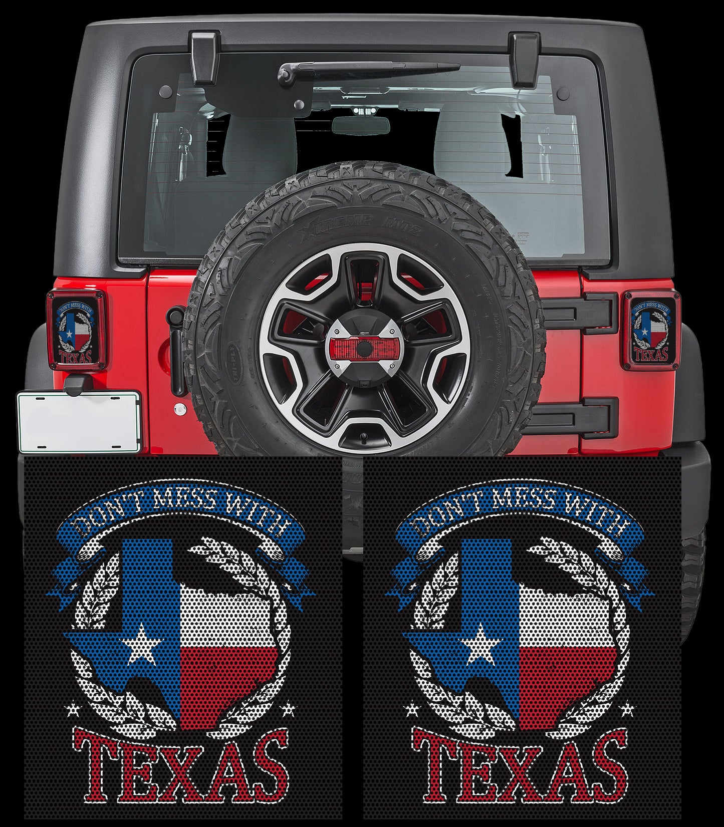Don't mess with Texas Taillight cover decal