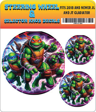 Steering wheel decal Teenage Turtles 3