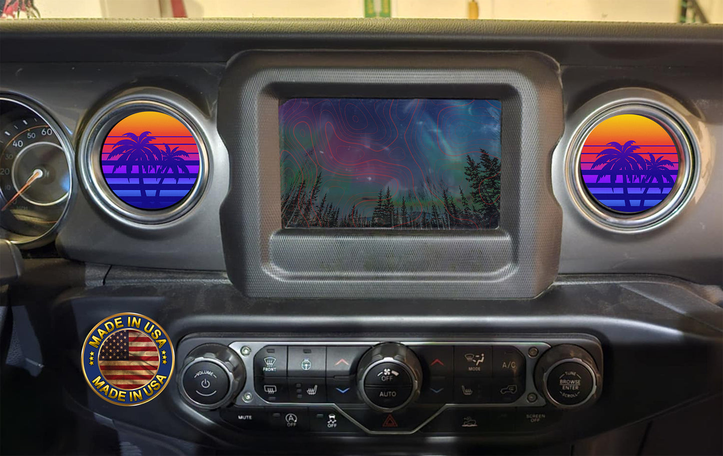 Inside vent decals Vector palms