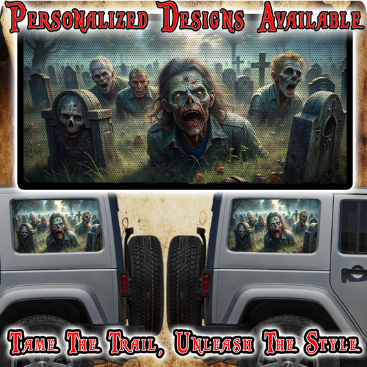 Zombie Rear quarter window see through graphic.