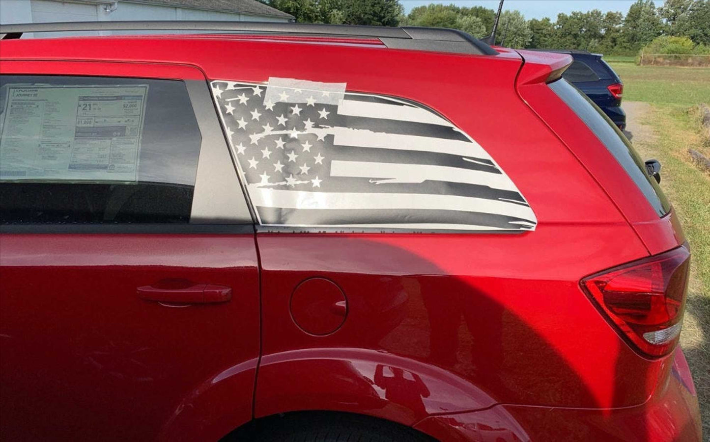 Dodge Journey third window flag distressed