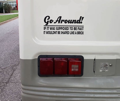 Go Around camper bumper decal