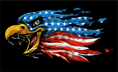 Screaming Eagle Head Flag